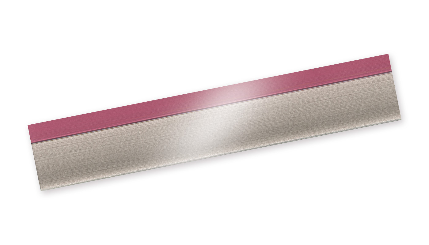 Bordo plastica PMMA Inox-Rosa Lucido HIGH-GLOSS