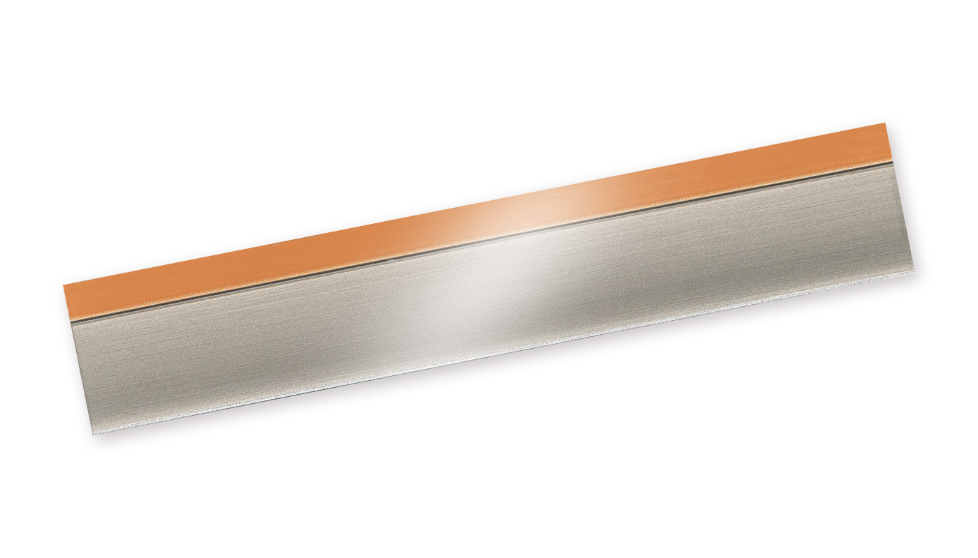 Bordo plastica PMMA Inox-Mango Lucido HIGH-GLOSS