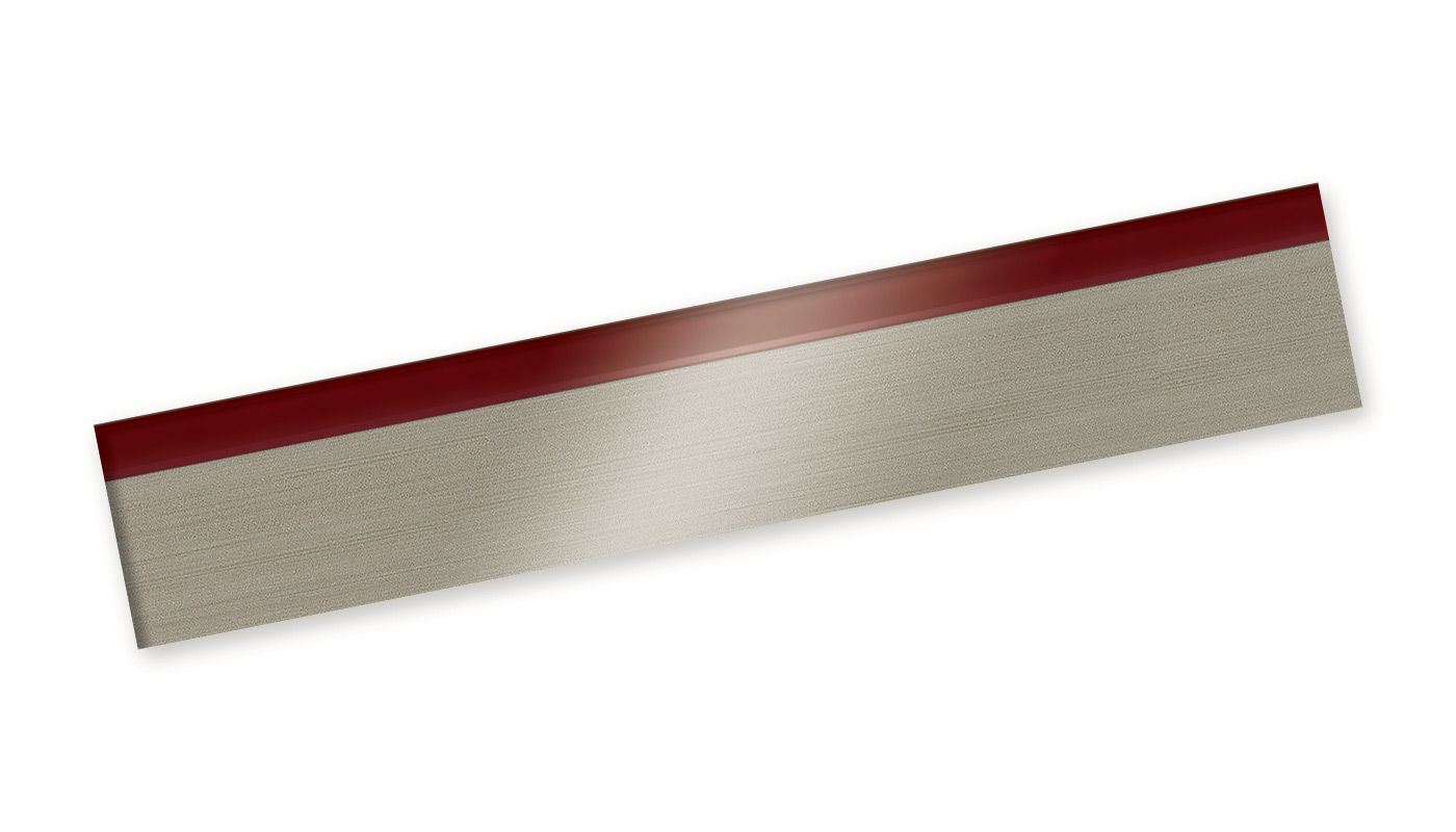 Bordo plastica PMMA Alluminio/Bordeaux Lucido HIGH-GLOSS