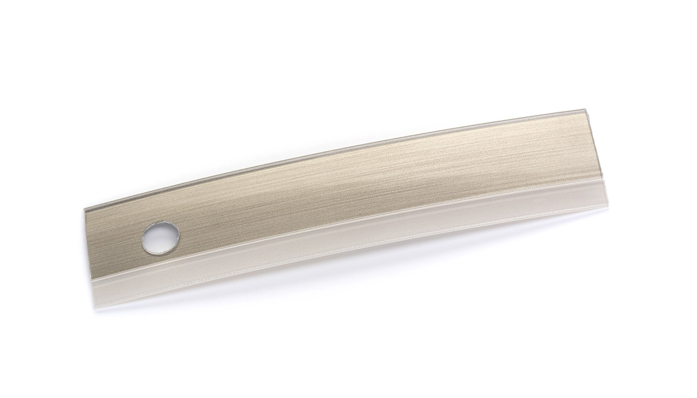 Bordo plastica PMMA Alluminio/Grigio Lucido HIGH-GLOSS