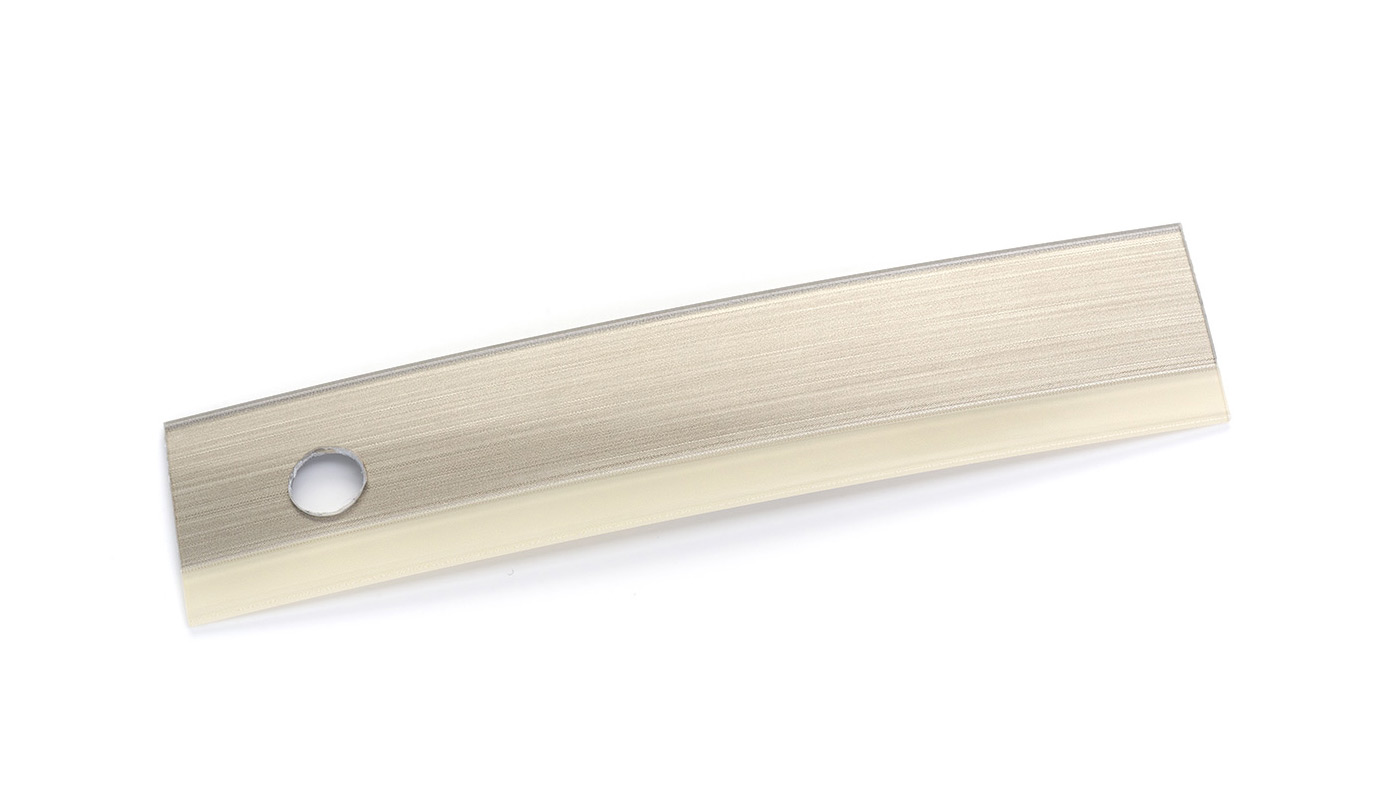 Bordo plastica PMMA Alluminio/Crema Lucido HIGH-GLOSS