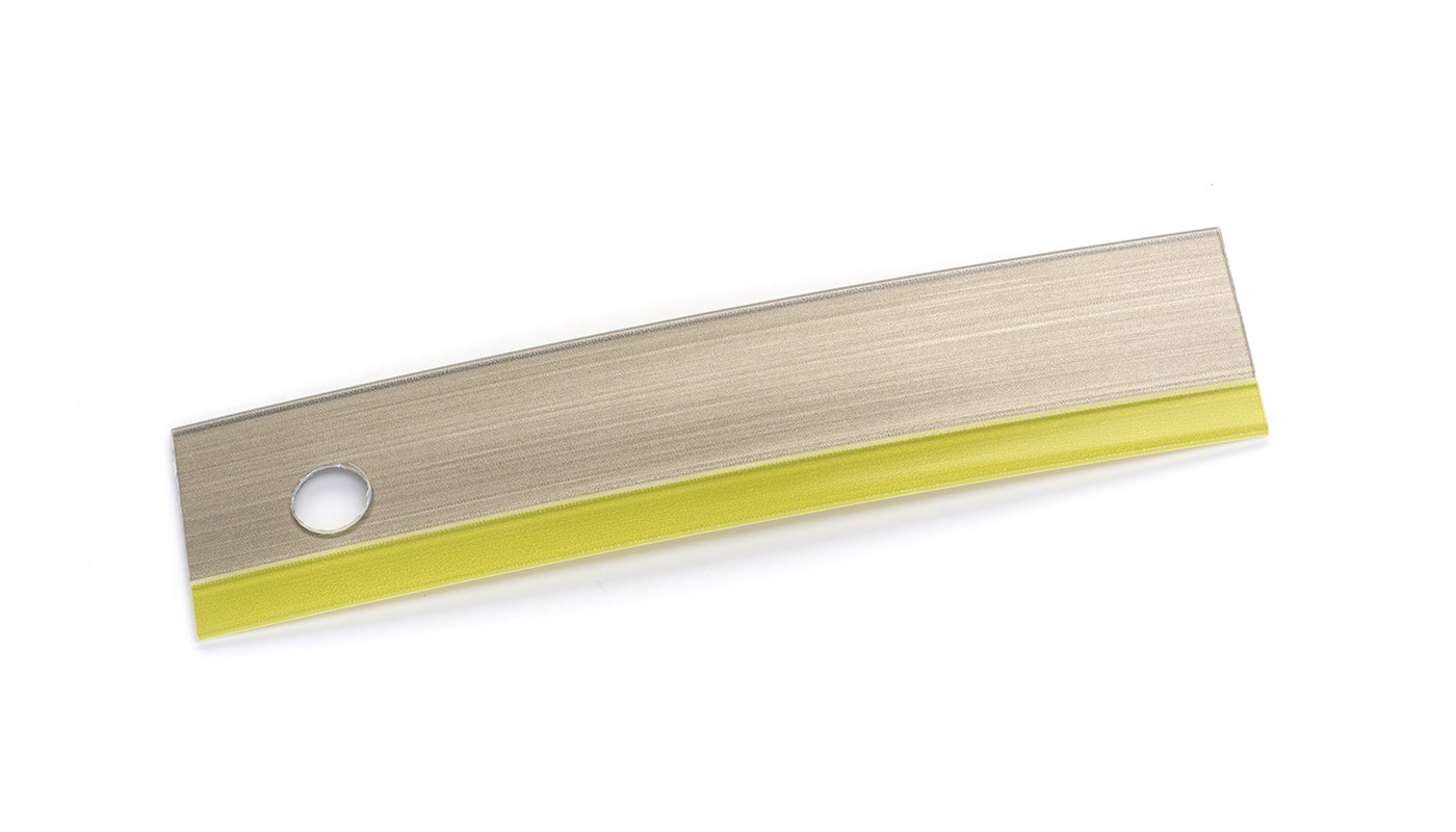 Bordo plastica PMMA Alluminio/Verde Lucido HIGH-GLOSS
