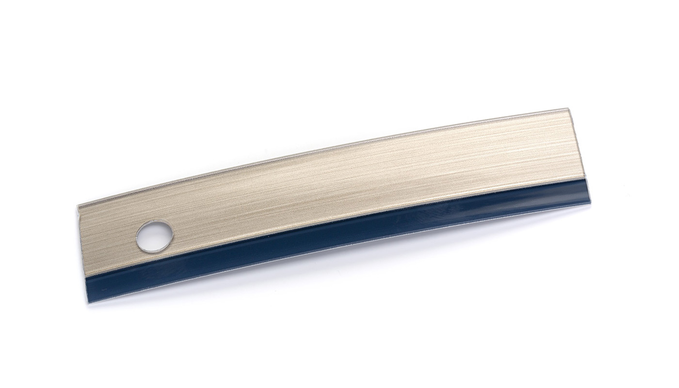 Bordo plastica PMMA Alluminio/Blu Lucido HIGH-GLOSS